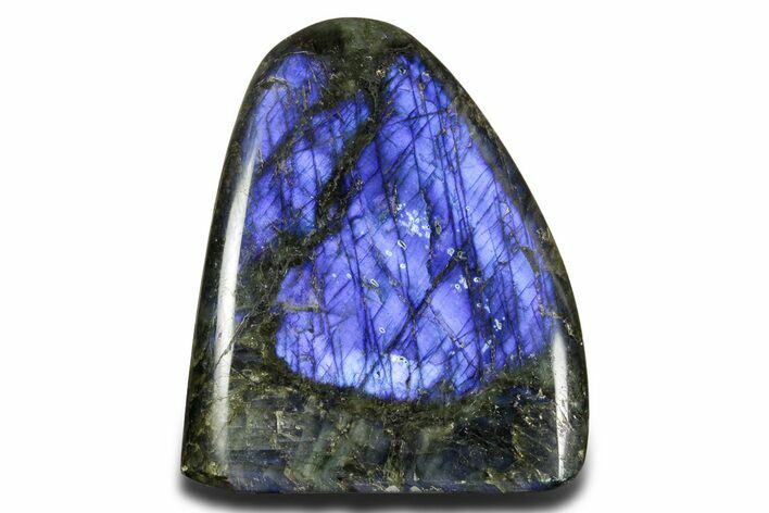 Flashy Free-Standing Polished Labradorite - Brilliant Blue #361966